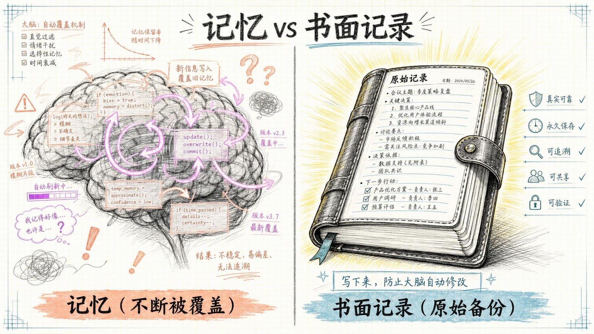 书面记录vs记忆