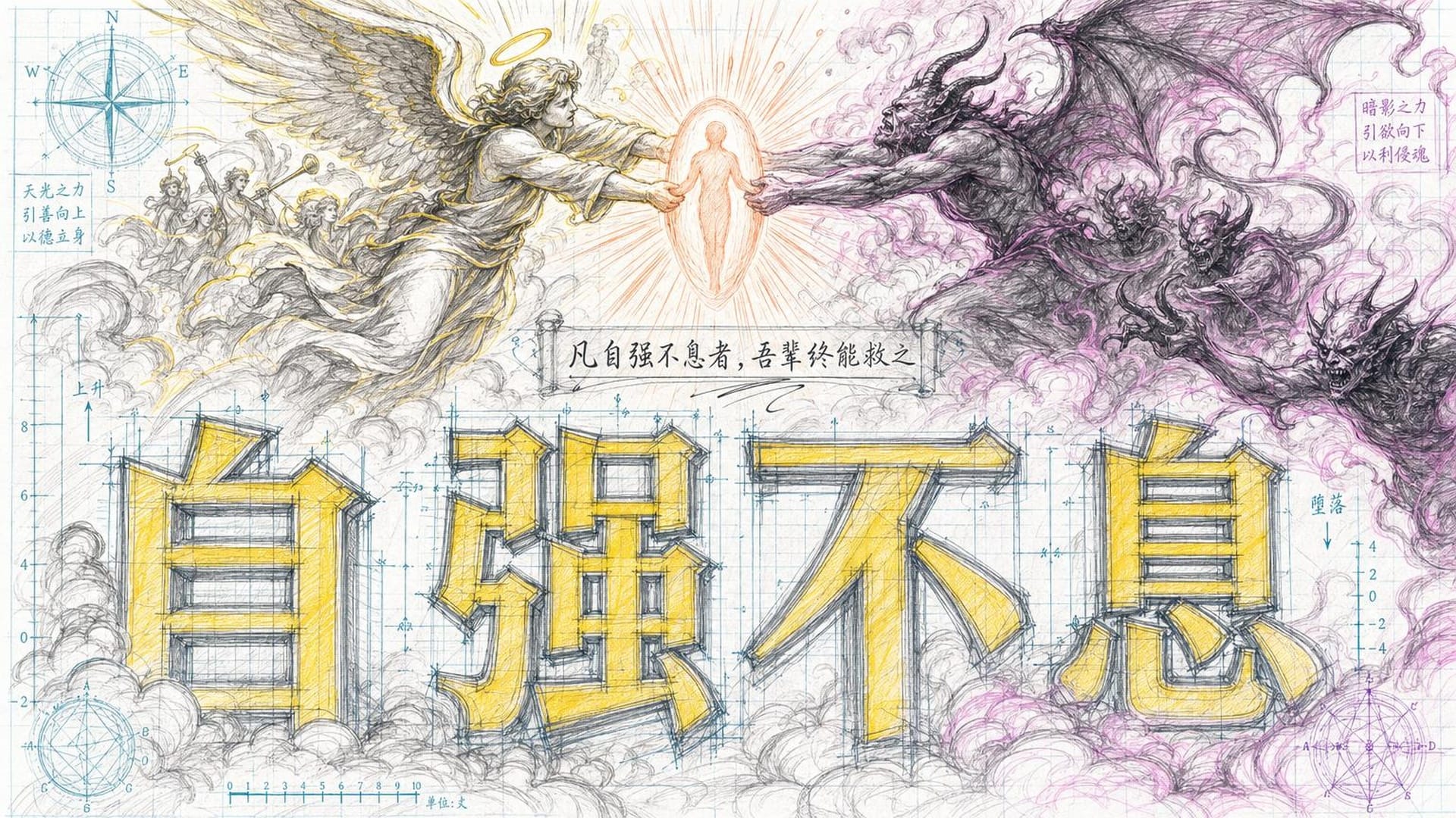 天使与魔鬼争夺灵魂