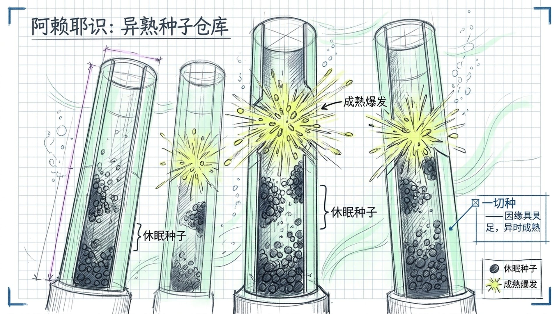 阿赖耶识:深邃的种子仓库,种子在不同时间点成熟爆发