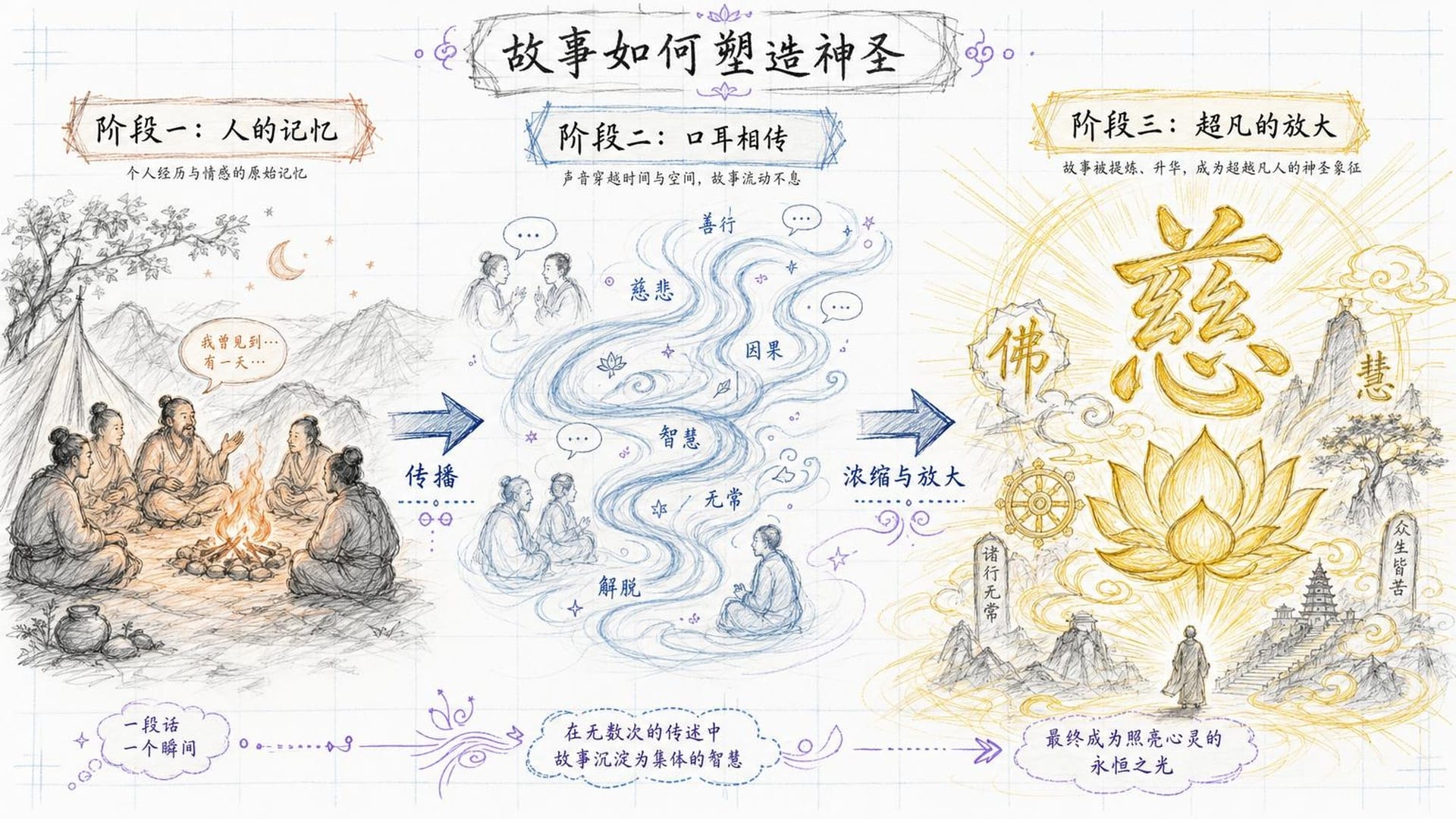 口耳相传中佛陀形象的演变