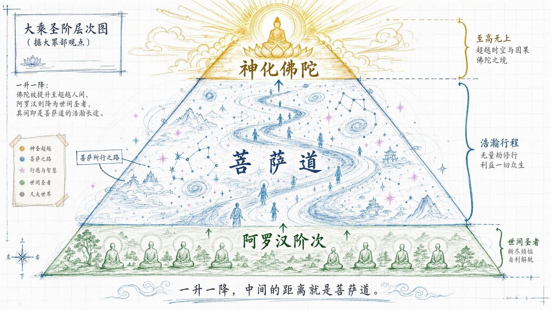 金字塔：佛陀、菩萨道与阿罗汉