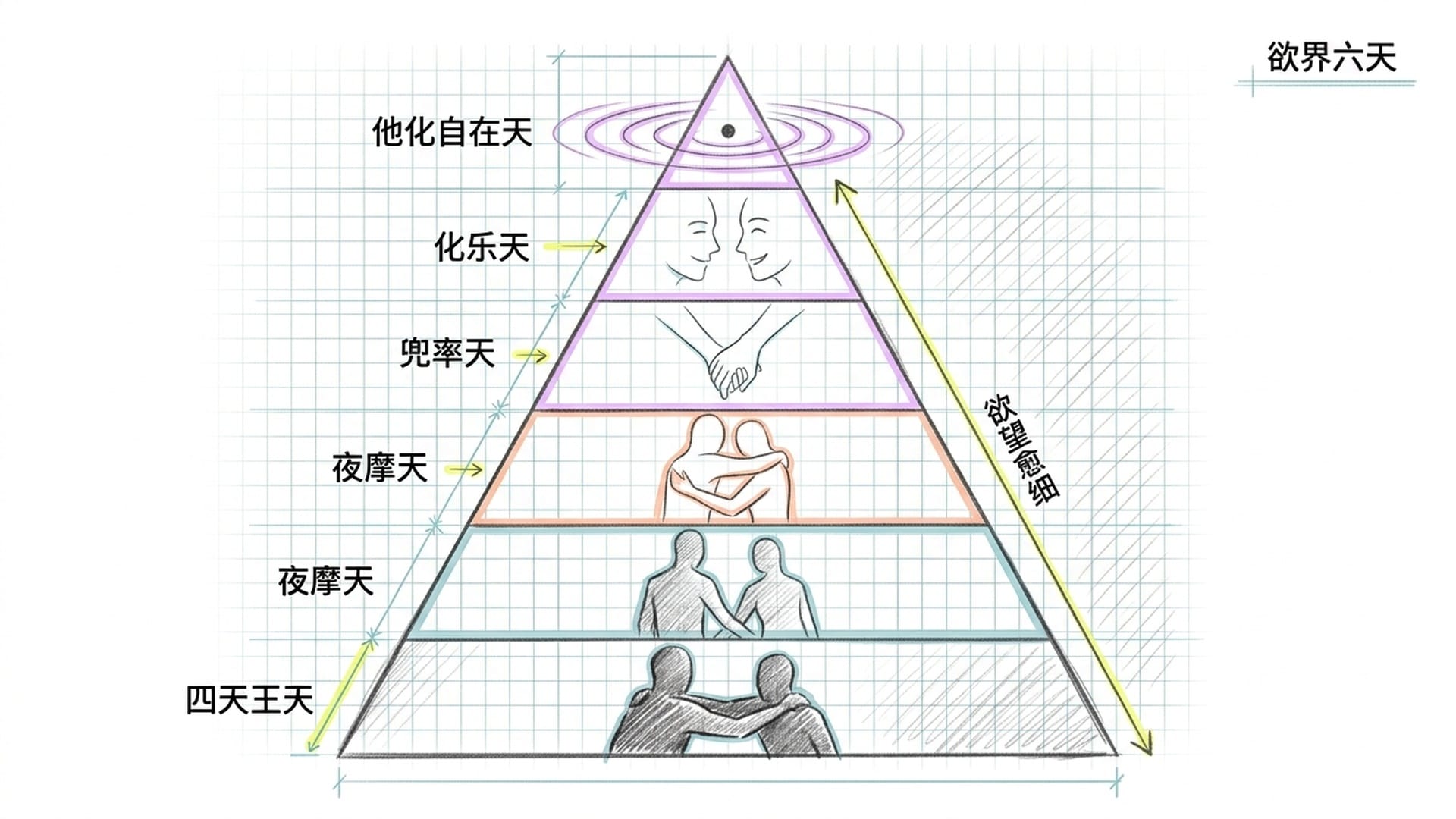 欲界六天层级图