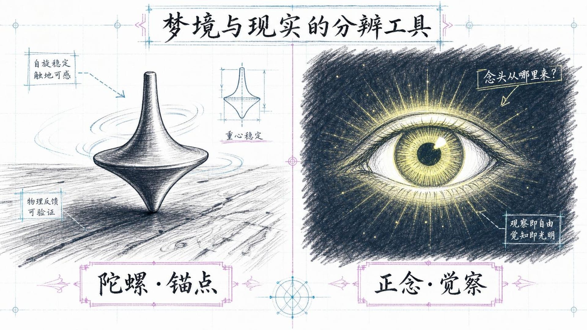陀螺与正念的对比