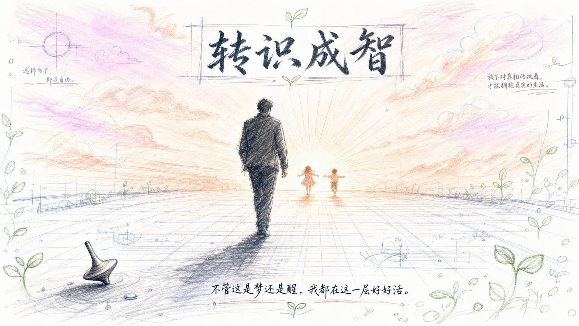 柯布放下陀螺走向孩子