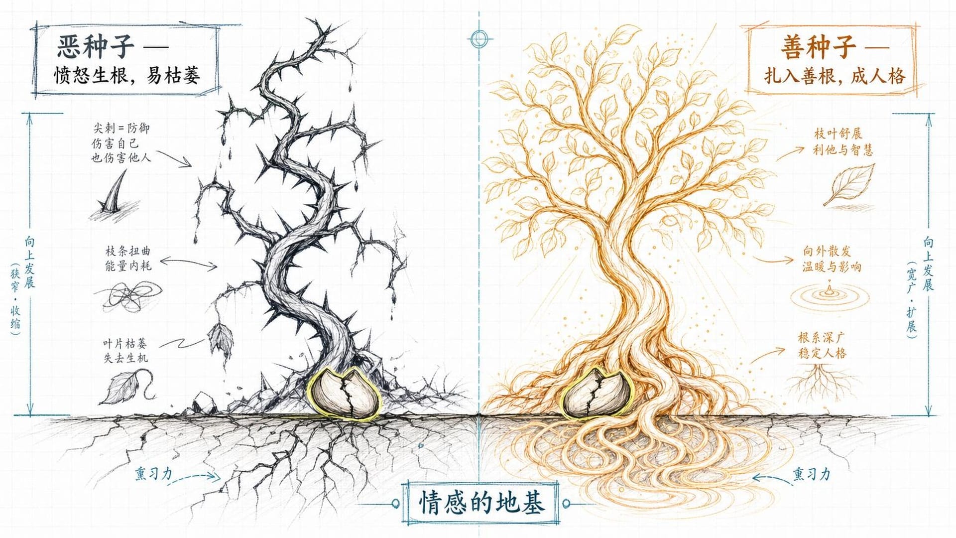 善种子与恶种子的对比