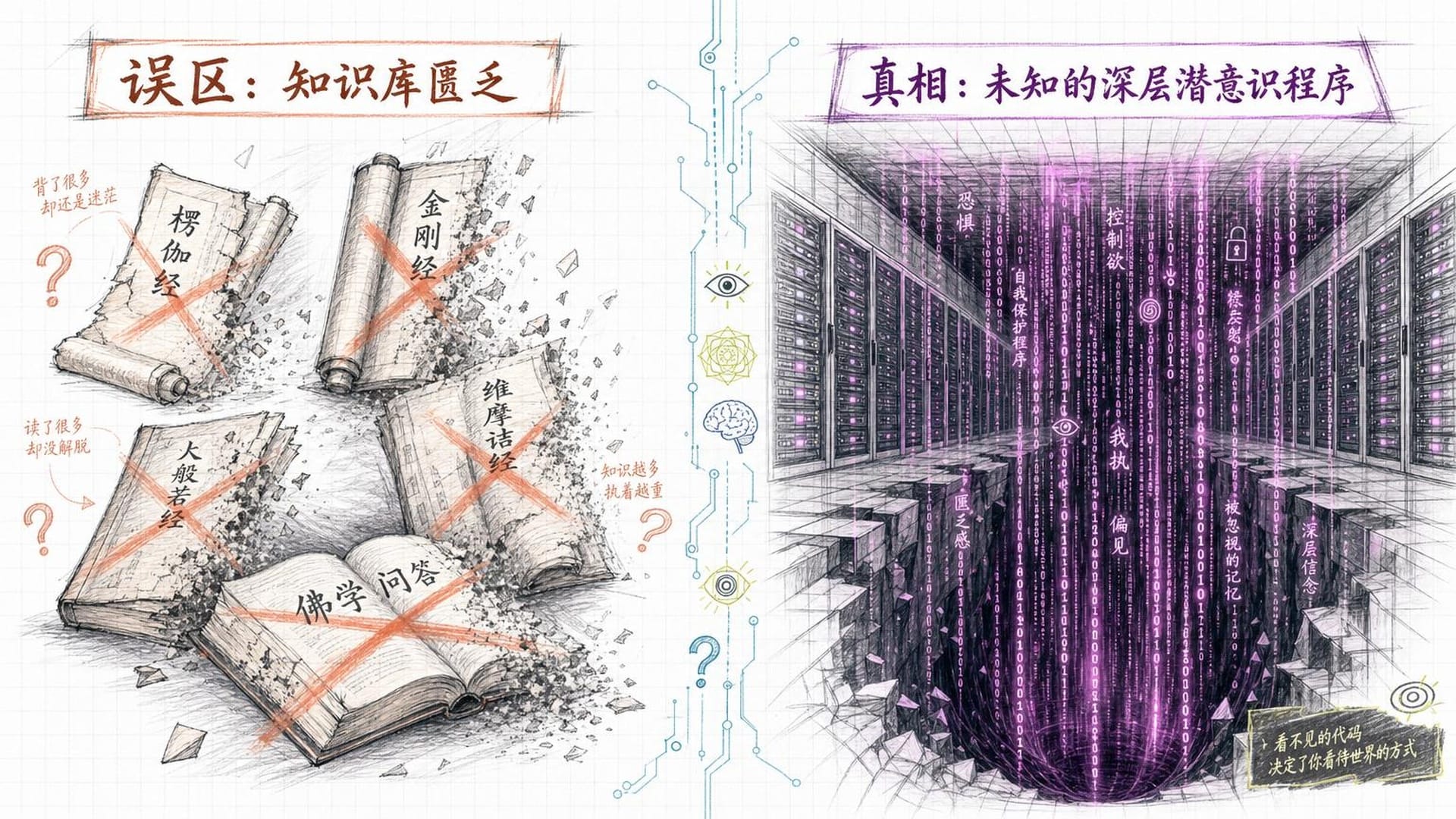 无明的双重面向：知识匮乏 vs 未知的深层自动程序