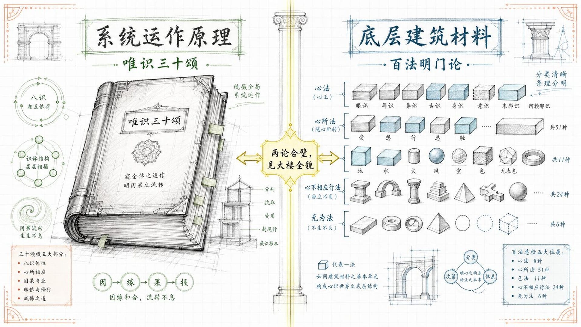 唯识三十颂与百法明门论对比