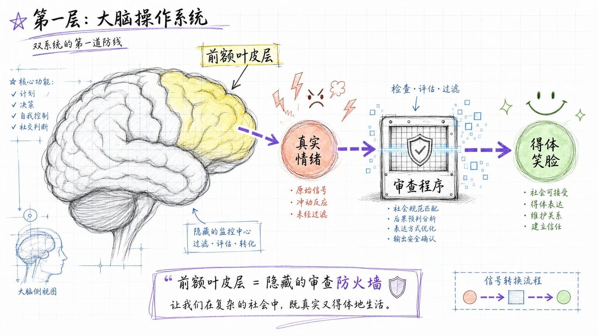 前额叶审查程序示意图