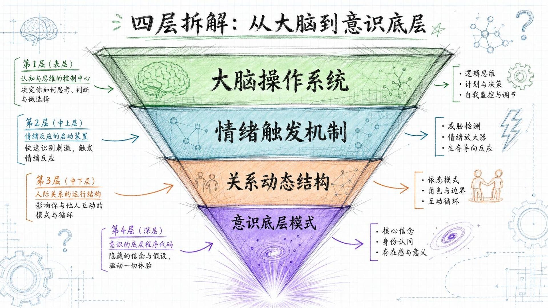 四层拆解结构示意