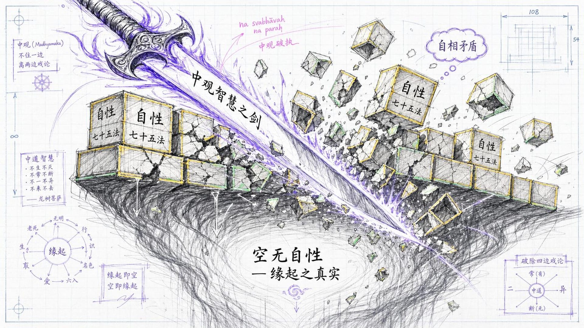 龙树的中观利剑劈碎自性基石