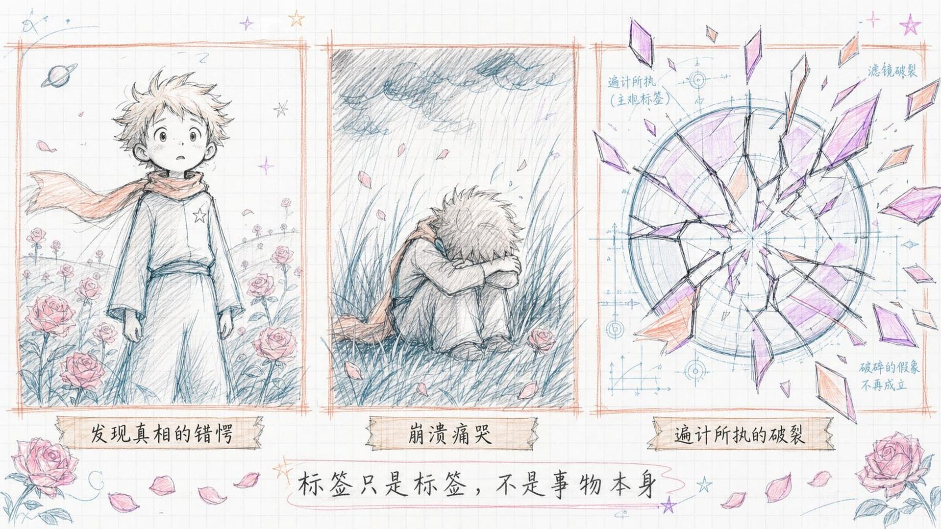 小王子在花海中崩溃痛哭