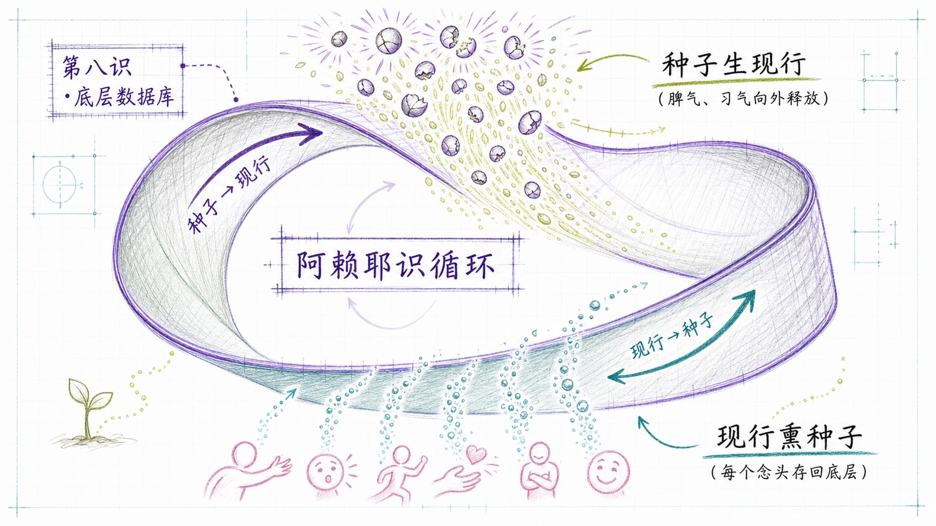 种子与现行之间无尽循环的莫比乌斯环