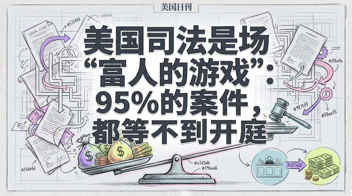美国司法系统解密：95%的案件为何等不到开庭？这背后是“金钱游戏”还是“程序正义的悖论”？