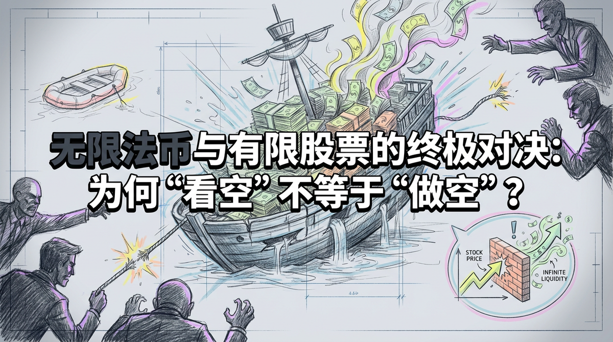 无限法币与有限股票的终极对决：为何“看空”不等于“做空”？