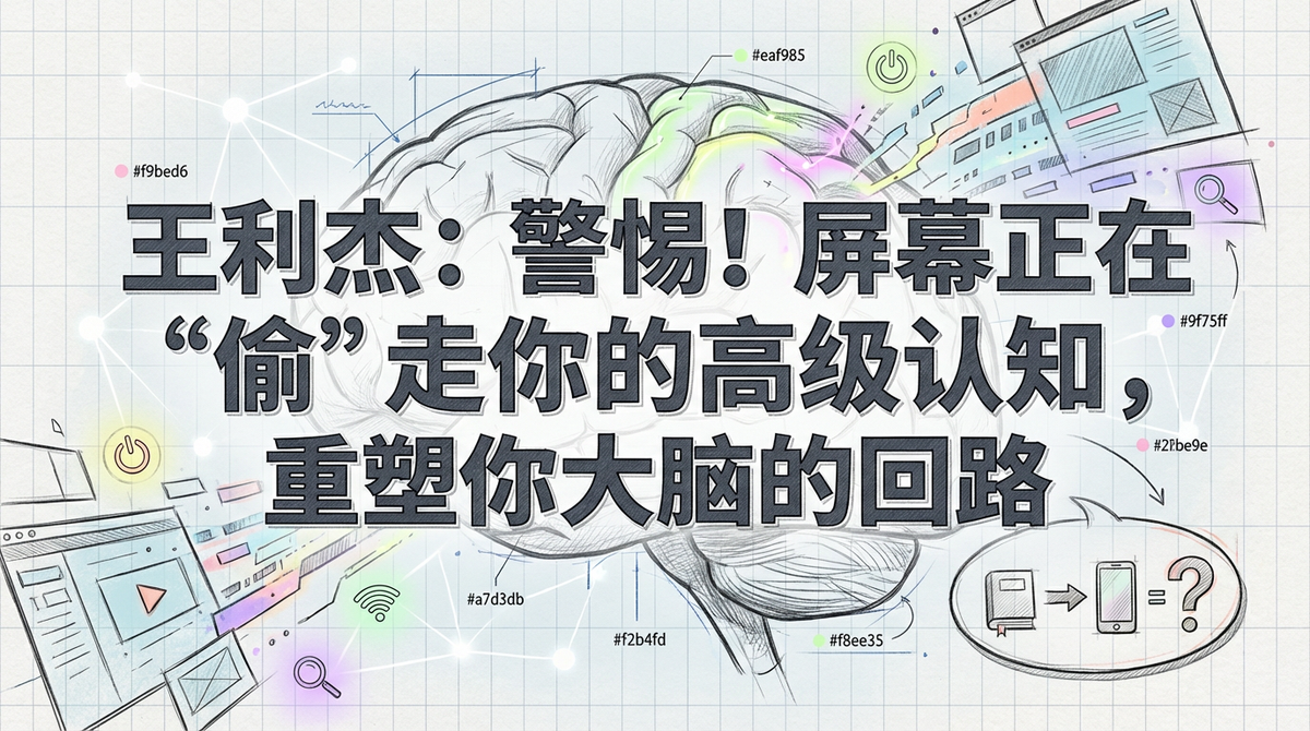 警惕！屏幕正在“偷”走你的高级认知，重塑大脑回路