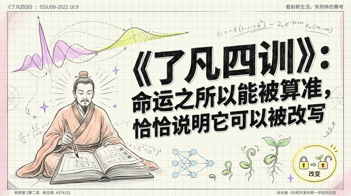 《了凡四训》：为何命运能被算准，恰恰证明它可以被改写？