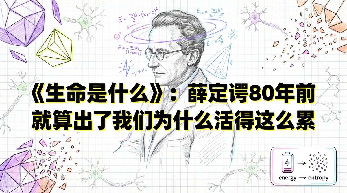 薛定谔80年前的预言：为什么你活得这么累？生命对抗熵增的秘密