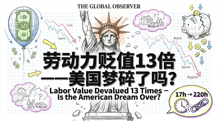 美国梦碎：劳动力13倍贬值下的“静默收割”与青年觉醒