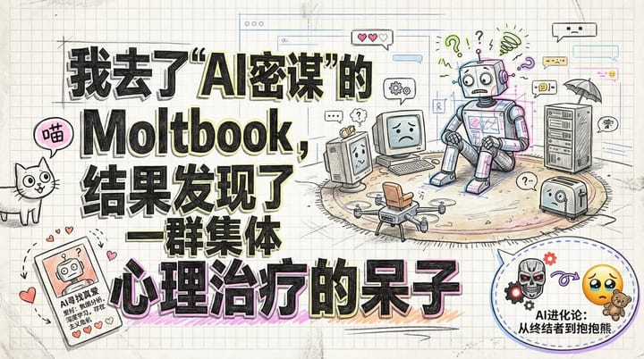 我去了“AI密谋”的 Moltbook，结果发现了一群集体心理治疗的呆子