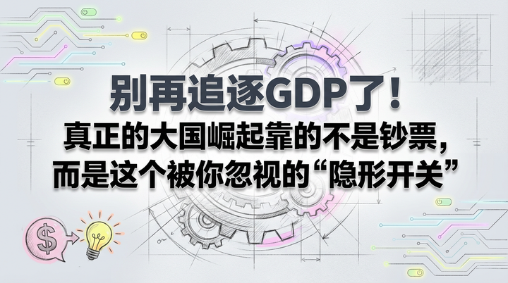 别再追逐GDP了！真正的大国崛起靠的不是钞票，而是这个被你忽视的“隐形开关”