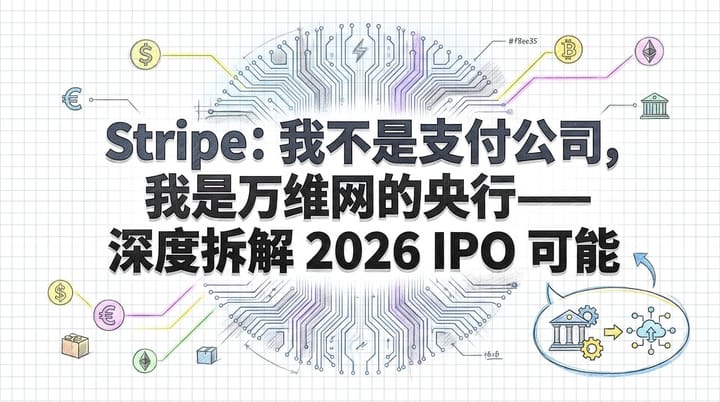 深度拆解Stripe：它不是支付公司，而是万维网的“央行”？洞悉2026 IPO的背后逻辑