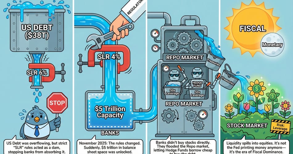 深度宏观｜5万亿美元的「隐形放水」：详解SLR改革与财政主导新周期