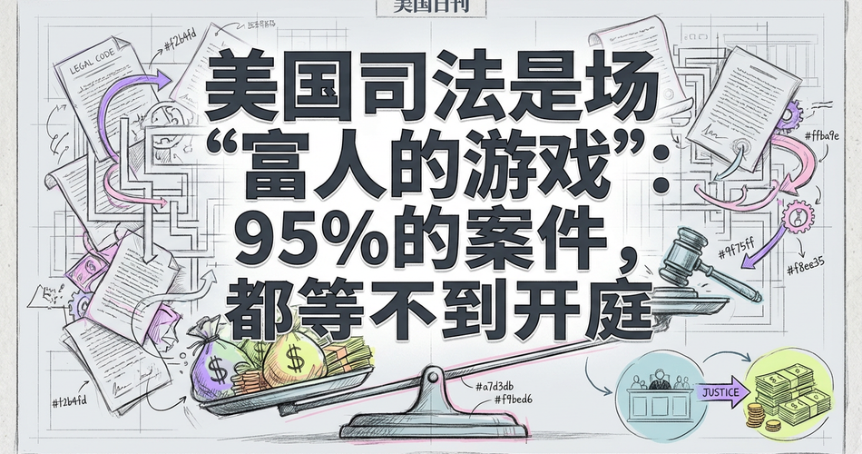 美国司法系统解密：95%的案件为何等不到开庭？这背后是“金钱游戏”还是“程序正义的悖论”？