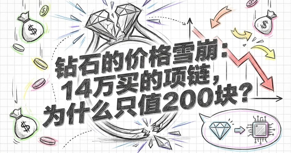 钻石价格雪崩：14万项链为何只值200元？揭秘产业危机与投资真相