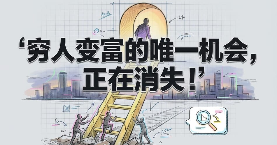 穷人变富的唯一机会，正在消失？揭秘财富固化的五大推手！