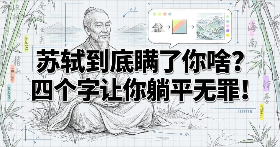 苏轼到底瞒了你啥？四个字让你躺平无罪！