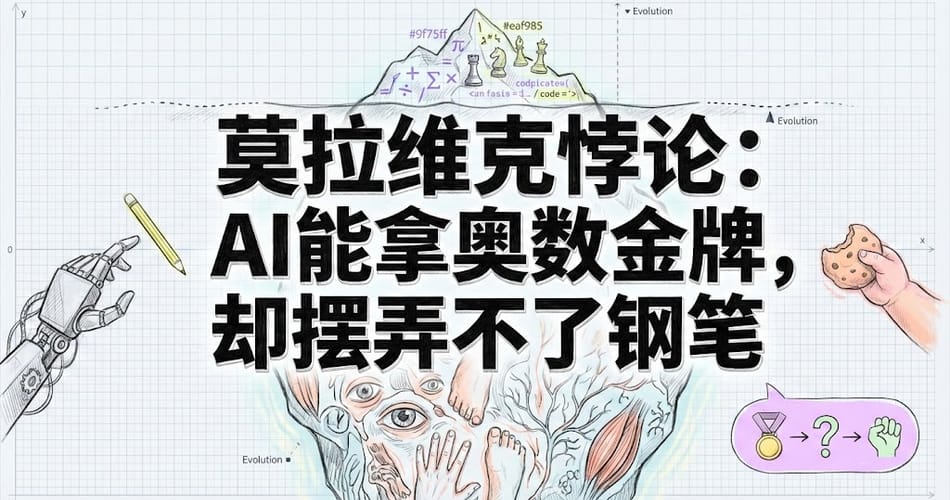 莫拉维克悖论：AI能拿奥数金牌，却摆弄不了一支钢笔