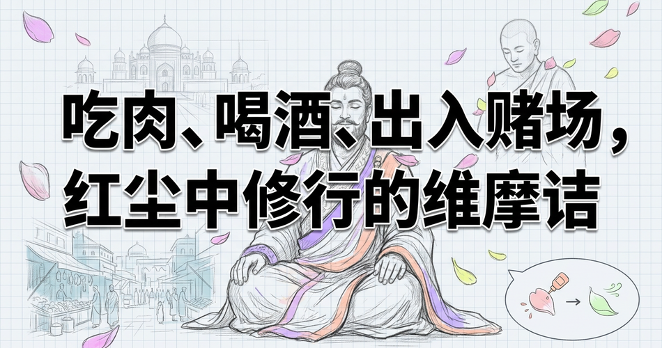 吃肉喝酒出入赌场，他却是佛法最高境界的化身——维摩诘的不二智慧