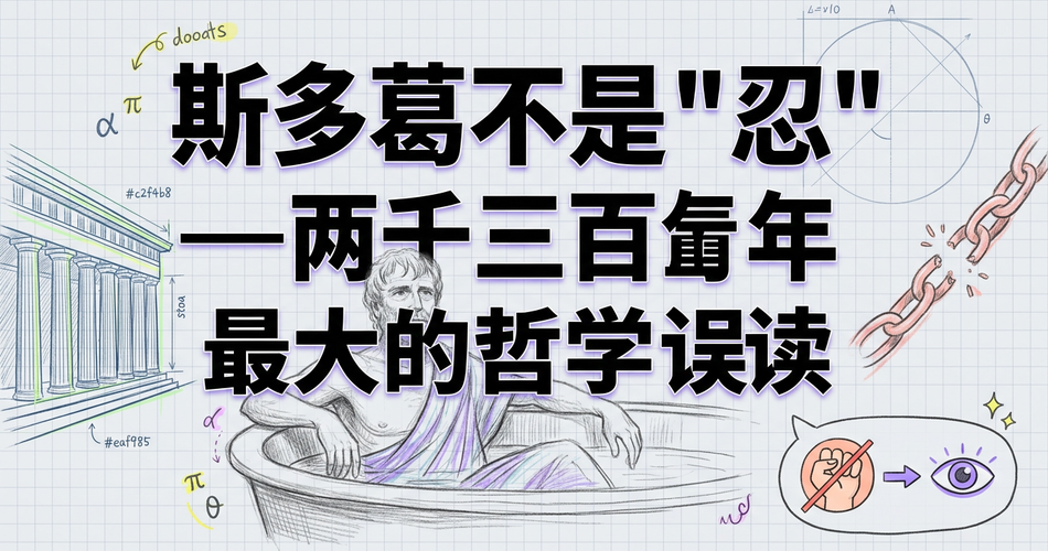 斯多葛不是「忍」：两千三百年最大的哲学误读与真相