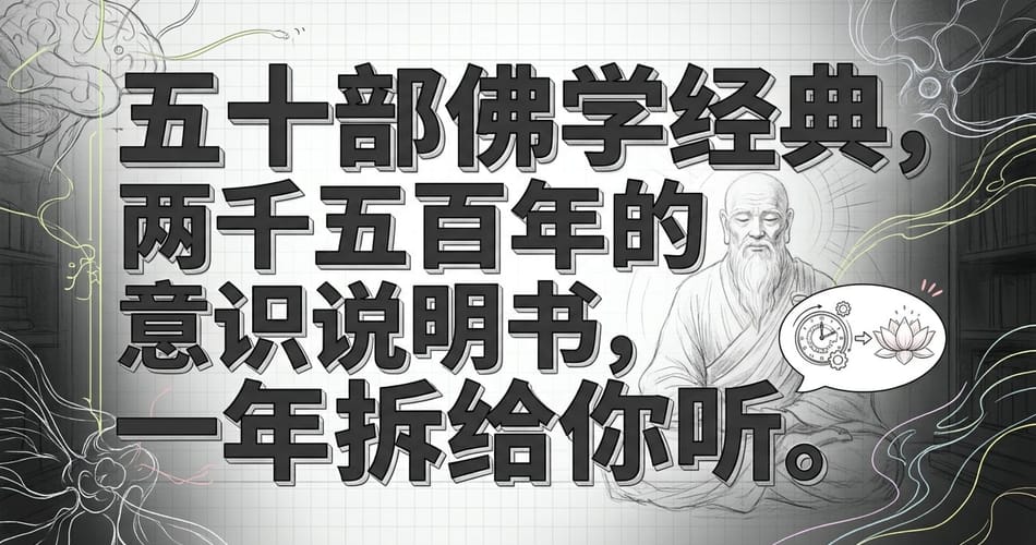 佛学经典导览：2500年意识说明书，一年拆解50部经典