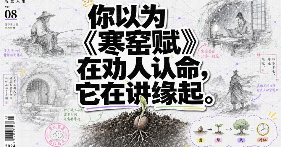 《寒窑赋》不是教你认命，而是揭示
