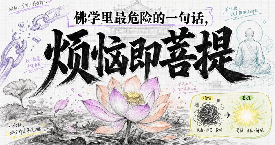 烦恼即菩提：佛学史上最危险的一句话，藏着大乘佛学最核心的认知翻转
