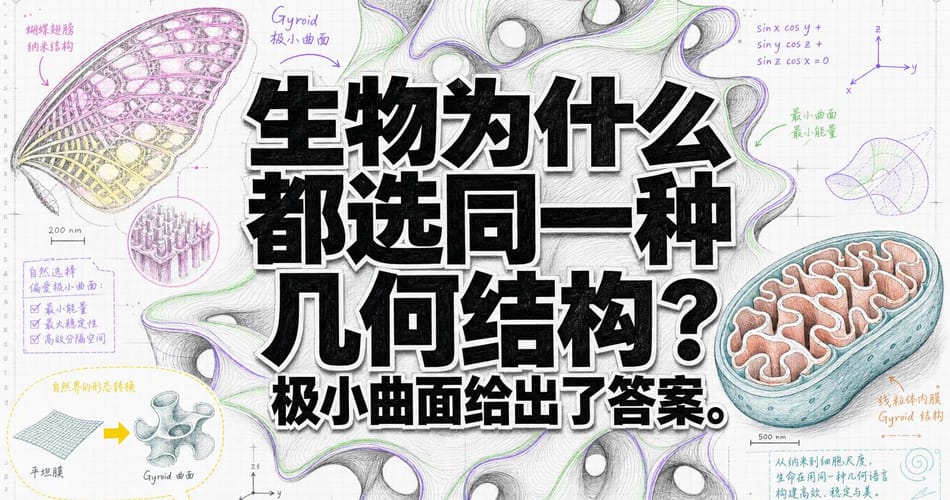 蝴蝶翅膀到大脑衰老：一张极小曲面如何贯穿所有生命的秘密