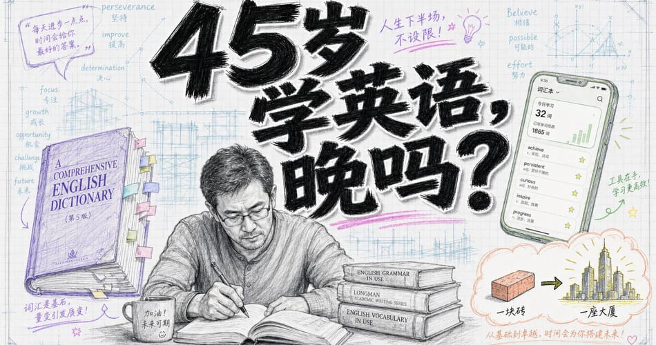 45岁背单词、考托福：中年人学英语，为什么反而更有优势？