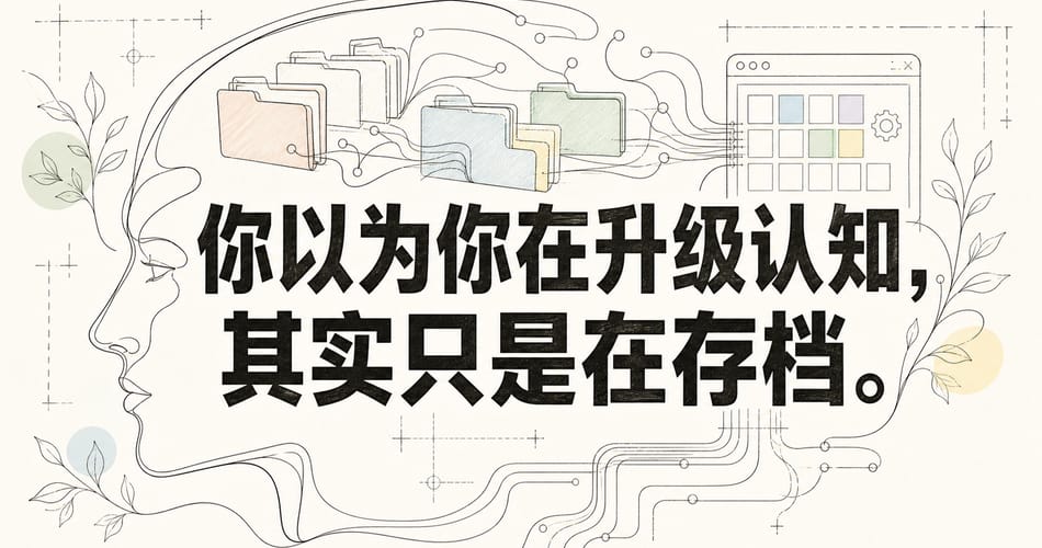 你以为你在升级认知，其实只是在存档。