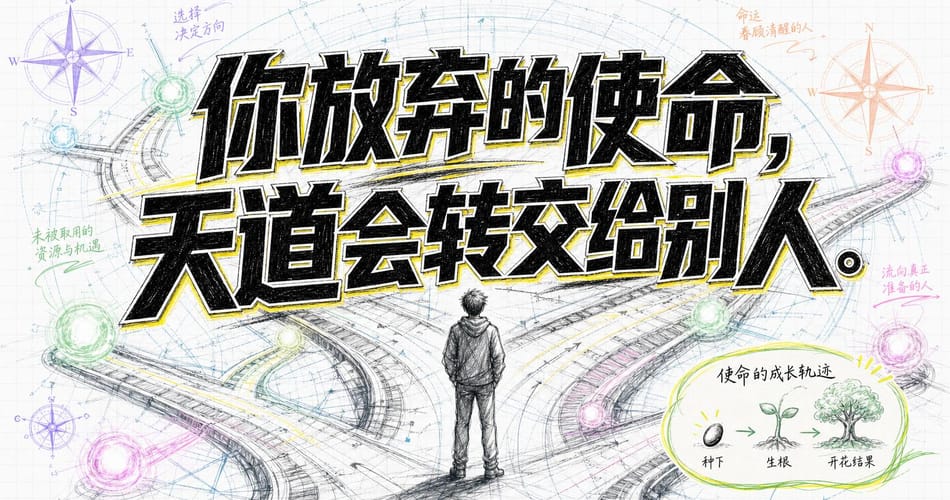 使命的冗余配置：你放弃的使命，天道会转交给别人