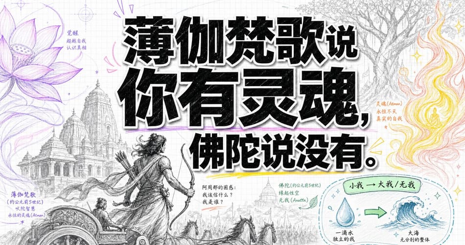 薄伽梵歌：灵魂存在还是幻觉？与佛陀的终极对比