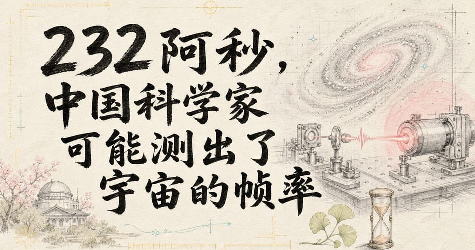 232阿秒，中国科学家可能测出了宇宙的帧率。