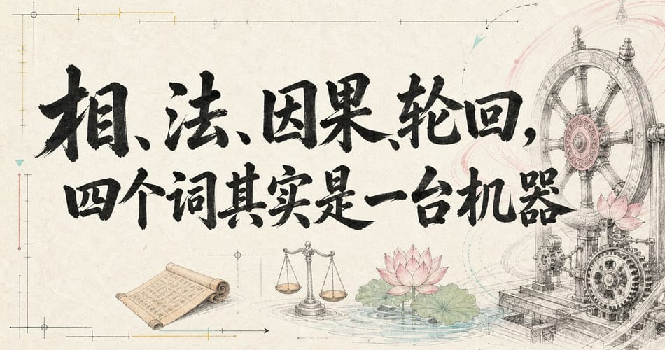 相、法、因果、轮回，四个词其实是一台机器。