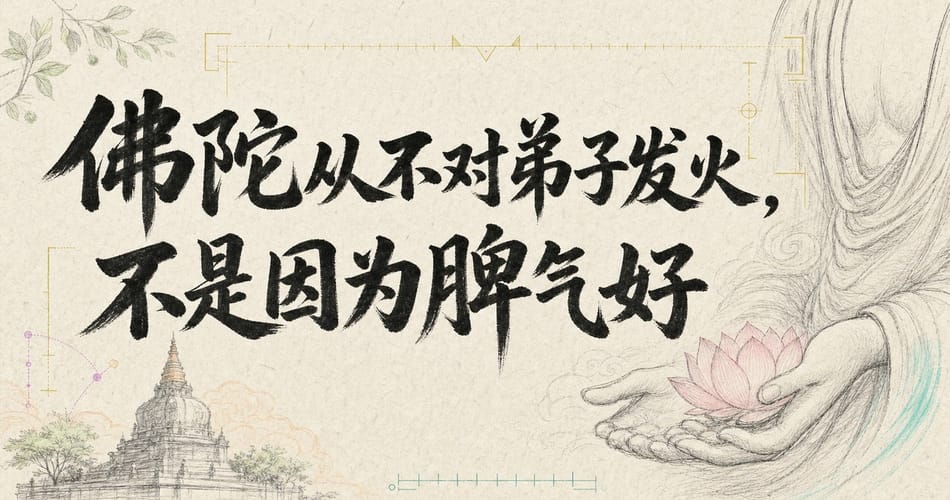 佛陀从不对弟子发火，不是因为脾气好。
