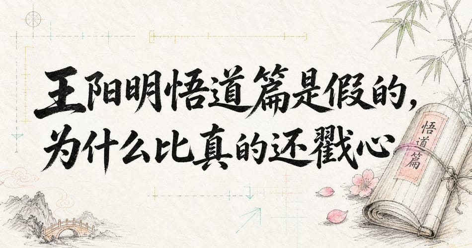 王阳明悟道篇是假的，为什么比真的还戳心？