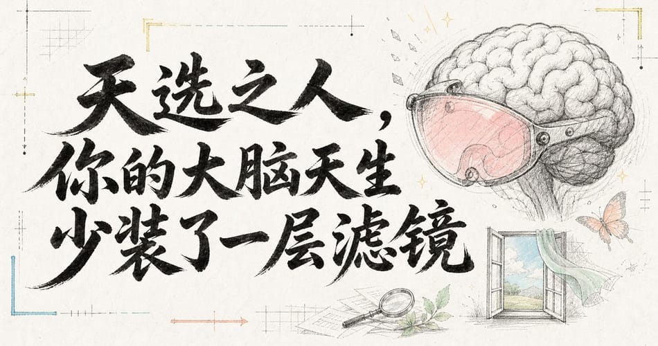 天选之人，你的大脑天生少装了一层滤镜。