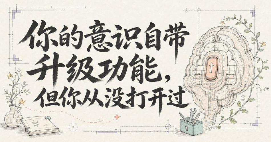 你的意识自带升级功能，但你从没打开过。