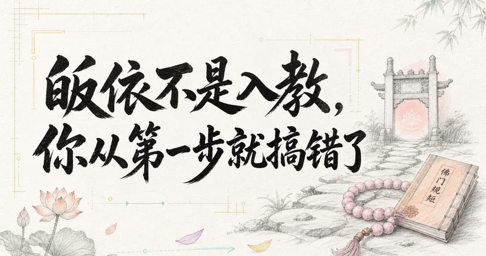 皈依不是入教，你从第一步就搞错了。