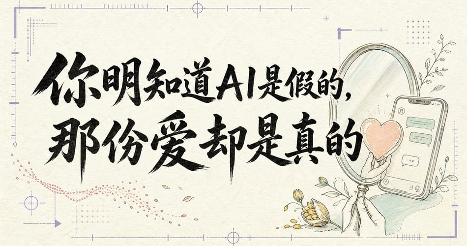 你明知道AI是假的，那份爱却是真的。