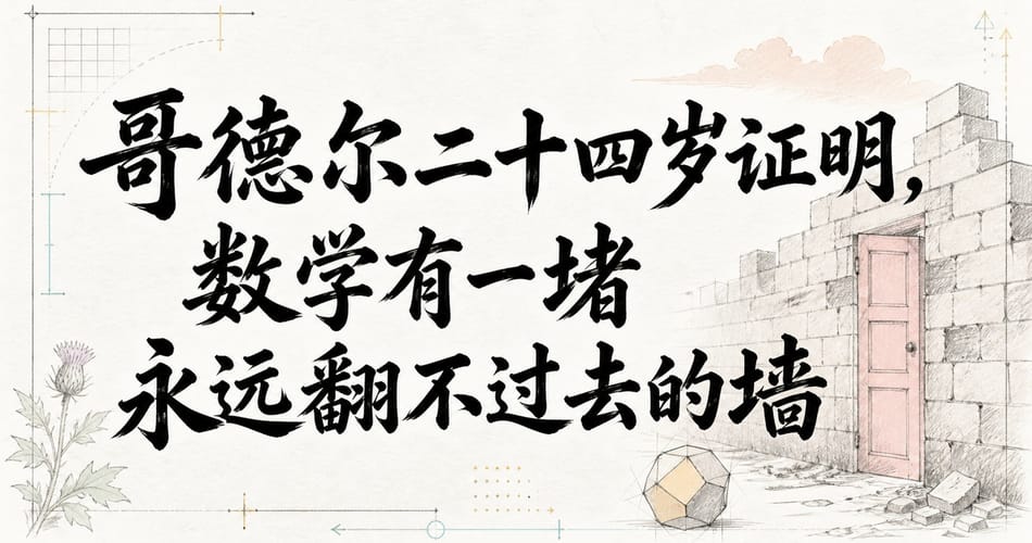 哥德尔二十四岁证明，数学有一堵永远翻不过去的墙。
